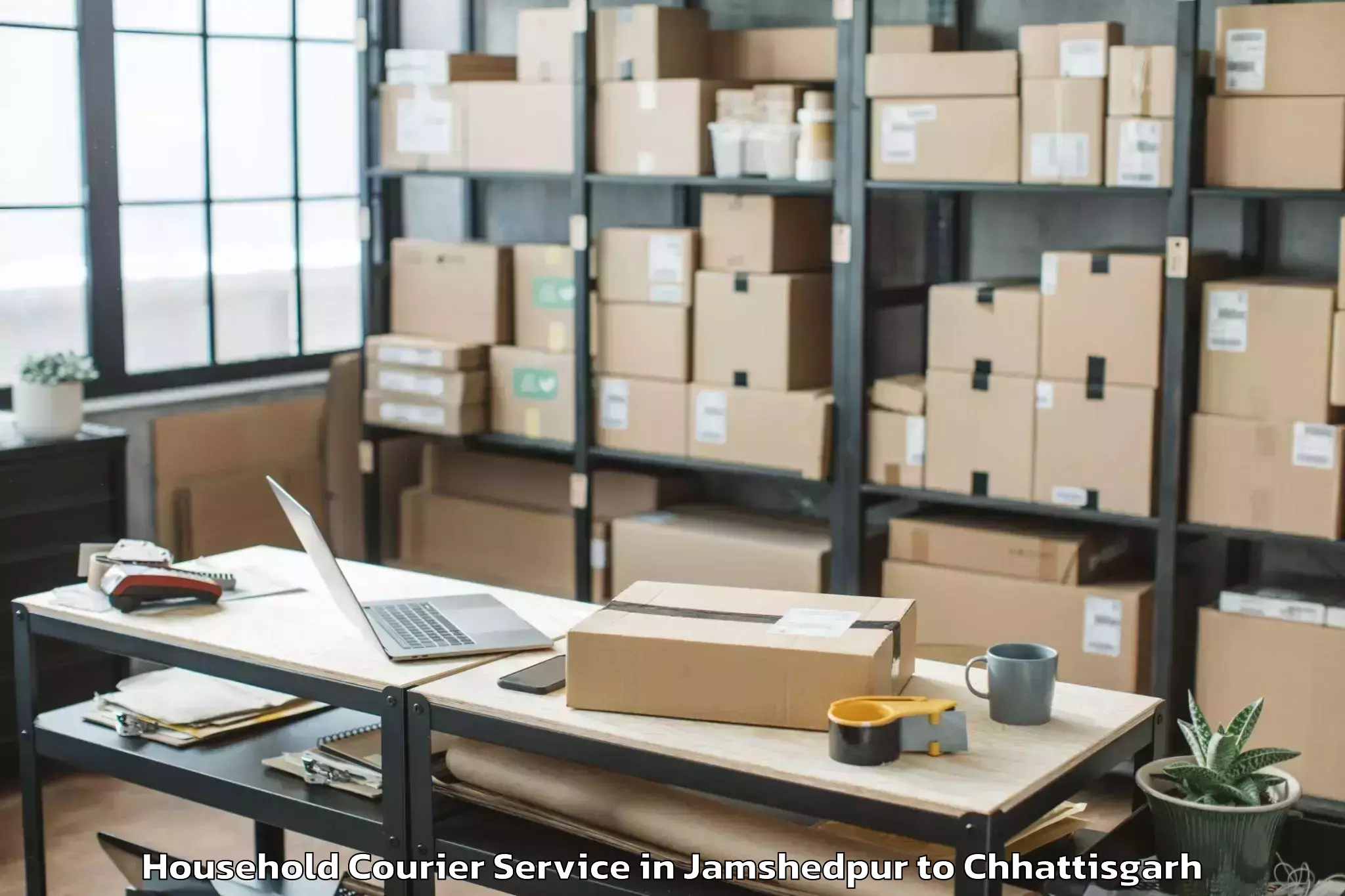 Easy Jamshedpur to Surajpur Household Courier Booking